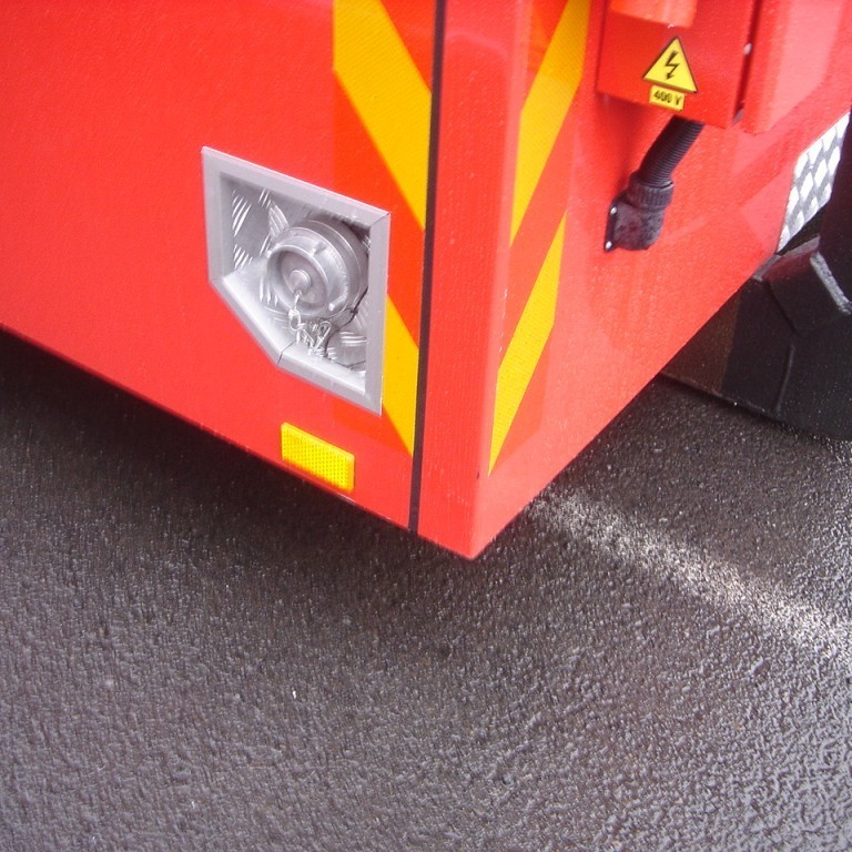 Affall frá vask í Reykköfunartækjagám