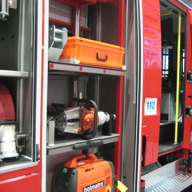 Holmatro búnaður í slökkvibifreið