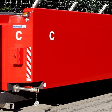 Vatnstankur á gámagrind