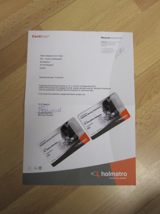 Holmatro skírteini